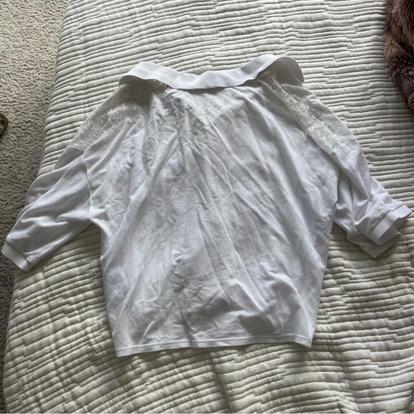 The Kooples White Lace Polo - Picture 5 of 6